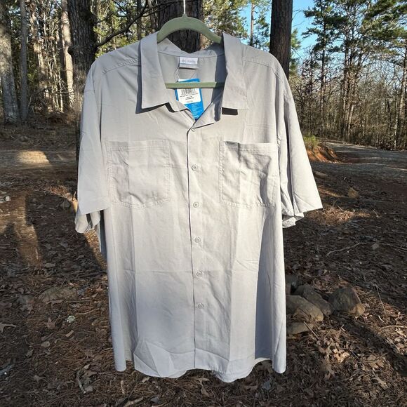 NEW Columbia Omni-Shade Red Eagle Lake Men's Short Sleeve Shirt Size 3X - Gray - Picture 12 of 12